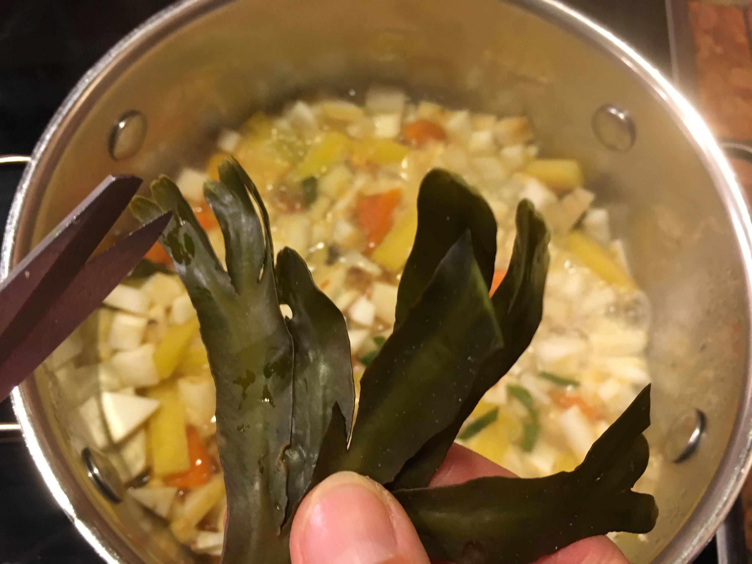 Tang og grønnsakssuppe